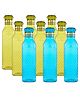 Kuber Industries Water Bottle  Plastic Water Bottle for Fridge  Water Bottle for Kitchen  Ideal for Restaurant  Water Bottle for Refrigerator  Square H2O Bottle  1 LTR  Pack of 9  Multi
