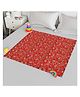 Kuber Industries Baby Sheet  Reversible Baby Plastic Sheet  Crib Sheet for Baby  Bed Wetting Protector Sheet  Baby Mattress Sheet for Baby  Toddler Bed Sheet Red