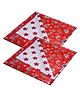 Kuber Industries Baby Sheet  Reversible Baby Plastic Sheet  Crib Sheet for Baby  Bed Wetting Protector Sheet  Baby Mattress Sheet for Baby  Toddler Bed Sheet Pack of 2  Red