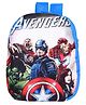Kuber Industries Marvel Avengers School Bag  Velvet Kids School Bags  Student Bookbag  School Bag for Girls & Boys  School Backpack for Kids  2 Compartments  Blue Height 14 Inch