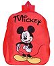 Kuber Industries Disney Mickey School Bag  Velvet Kids School Bags  Student Bookbag  School Bag for Girls & Boys  School Backpack for Kids  Single Compartments  Red