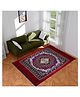 Kuber Industries Carpet  Velvet Carpet-Rug for Home Décor  Carpet Rug for Bedroom  Printed Carpet for Living Room  Prayer-Yoga Mat  Carpet for Hall  6.5x7.5 Ft  Maroon