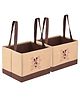 Kuber Industries Disney Mickey Drawer Storage Box  Storage Box for Clothes  Wardrobe Organizer for Books  Closet Box with Handle  Clothes Drawer Organizer  Small  Pack of 2  Beige & Brown