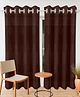 Kuber Industries Door Curtain  Darkening Door Curtains  Premium Drapes for Bedroom  Sheer Curtain with 8 Rings  Parda for Living Room  Net Frill Door Curtain  7 Ft  SY15ZZ  Pack of 2  Brown