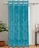 Kuber Industries Door Curtain  Darkening Door Curtains  Premium Drapes for Bedroom  Sheer Curtain with 8 Rings  Parda for Living Room  Net Frill Door Curtain  7 Ft  SY27  Green