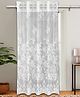 Kuber Industries Door Curtain  Darkening Door Curtains  Premium Drapes for Bedroom  Sheer Curtain with 8 Rings  Parda for Living Room  Net Frill Door Curtain  7 Ft  SY27  White