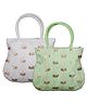 Kuber Industries Hand Bag  Traditional Hand Bag  Silk Wallet Hand Bag  Woman Tote Hand Bag  Ladies Purse Handbag  Gifts Hand Bag  Curved Shape Embroidery Hand Bag  Pack of 2  Multi