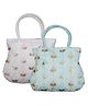 Kuber Industries Hand Bag  Traditional Hand Bag  Silk Wallet Hand Bag  Woman Tote Hand Bag  Ladies Purse Handbag  Gifts Hand Bag  Curved Shape Embroidery Hand Bag  Pack of 2  Multi
