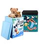 Kuber Industries Toy Storage Box  Laundry Basket for Toys  Folding Laundry Basket  Clothes Hamper with Lid & Handles  Storage Basket for Bathroom  60 LTR  Pack of 2  Multicolor