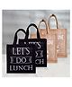 Kuber Industries Lunch Bag  Jute Carry Bag  Lunch Handbag  Lunch Bags for office  Reusable Lunch Bag with Handle  Tiffin Carry Hand Bag  Small  Pack of 4  Multi