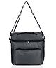 Kuber Industries Lunch Bag  Rexine Thermal Insulated Lunch Bag  Tiffin Bag with Bottle Holder  Waterproof Top Handle Lunch Bag  Front Pocket Lunch Bag for Office  Gray