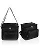 Kuber Industries Pack of 2 Lunch Bag  Rexine Thermal Insulated Lunch Bag  Tiffin Bag with Bottle Holder  Waterproof Top Handle Lunch Bag  Front Pocket Lunch Bag for Office  Black