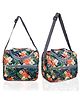 Kuber Industries Pack of 2 Lunch Bag  Thermal Insulated Lunch Bag  Waterproof Tiffin Cover with Handle  Front Pocket Lunch Bag for Office  Printed Lunch Bag for Camping  Gray