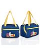 Kuber Industries Pack of 2 Lunch Bag  Thermal Insulated Lunch Bag  Lunch Bag for Office  Lunch Bag for Camping with Front Pocket  Waterproof Tiffin Cover with Handle  Fruit Rabbit-Print  Blue