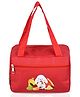 Kuber Industries Lunch Bag  Thermal Insulated Lunch Bag  Lunch Bag for Office  Lunch Bag for Camping with Front Pocket  Waterproof Tiffin Cover with Handle  Fruit Rabbit-Print  Red
