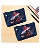 Kuber Industries Pack of 2 Pencil Pouch  Square Stationary Pouch  Pen-Pencil Box for Kids  School Geometry Pouch  Pencil Utility Bag  Zipper Pencil Organizer  Marvel Spider-Man  Navy Blue