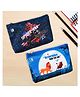 Kuber Industries Pack of 2 Pencil Pouch  Square Stationary Pouch  Pen-Pencil Box for Kids  School Geometry Pouch  Pencil Utility Bag  Zipper Pencil Organizer  Navy Blue & Blue