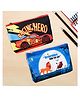 Kuber Industries Pack of 2 Pencil Pouch  Square Stationary Pouch  Pen-Pencil Box for Kids  School Geometry Pouch  Pencil Utility Bag  Disney Pencil Organizer  Red & Blue