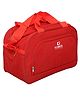 Kuber Industries Rexine Lightweight Travel Duffle Bag With Handle & 3 Outside Zipper Compartments,Large Capacity,Red,