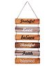 Kuber Industries Wooden 6 Layered Hanging Plaque Sign