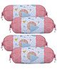 Kuber Industries Cotton Geometric Pattern Attractive Bolster Cover With Drawstring for Home Decor Set of 4 - Multiclour
