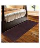 Kuber Industries Microfiber Striped Design Solid Anti-Skid Bedside Runner & Carpet for Living Room Bedroom - Maroon