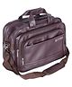 Kuber Industries Soft Leather Adjustable Strap Sling BagCrossbody Bag With Laptop Compartment & 6 Main Zipper for Travel & Office,Brown,