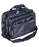 Kuber Industries Soft Leather Adjustable Strap Sling BagCrossbody Bag With Laptop Compartment & 6 Main Zipper for Travel & Office,Black,