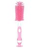 Kuber Industries Long Handle Bottle Brush360 Degree Soft Bristle Base Detachable Baby Bottle Cleaner,10 Inch,Pink,