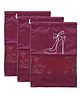 Kuber Industries Parachute Shoe BagWater Resistant & Dust Proof Drawstring OrganizerShoe Storage Bag for Home, Travelling, Pack of 3,Maroon,