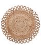 Kuber Industries Hand Woven Carpet RugsNatural Stitch Braided Jute Door matRound Shape Mat For Bedroom,Living Room,Dining Room,Yoga,72x72 cm,(Brown,