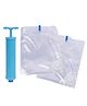 Kuber Industries Vacuum Storage BagsSpace Saver BagsTravel Vacuum Storage Seal Bags for Comforters Blankets Clothes Pillows With Hand Pump,80x120 cm,Pack of 2,Transparent,