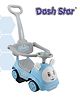 Dash Star Roger Ride On Push Musical Baby Car With Protective Arm Rest And Parent Handle -Sky Blue