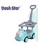 Dash Star Deffy Ride On Push Musical Baby Car With Protective Arm Rest And Parent Handle - blue
