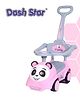 Dash Star Teddy Ride On Push Musical Baby Car With Protective Arm Rest And Parent Handle - Pink