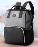 LuvLap Multifunctional Waterproof Diaper Bag, Backpack Cum Tote/Travel Bag, Premium Oxford, 15 Pockets, Large Storage, Black & Grey