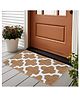 Bajo's antiskid Doormat - Cream & White colour
