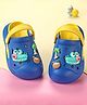 Oh! Pair Clogs with Back Strap Closure Crocodile Applique -   Blue
