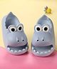 Oh! Pair Slip On Clogs with Crocodile Applique - Blue
