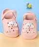 Oh! Pair Slip On Clogs with Back Strap Closure Puppy Applique -  Pink