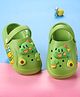 Oh! Pair Slip On Clogs with Back Strap Closure Dino Applique -  Green
