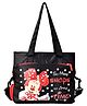 Kuber Industries Disney Minnie Shopping Bag  Grocery Handbag  5 Zipper & 1 Bottle Compartment  Shoulder Bag with Adjustable Strap with Handle Black