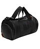 Kuber Industries Gym Bag  Leather Gym Bag for Man  Sports Gym Bag  Fitness Bag  Gym Bag with Adjustable Strap  Shoe Compartment Gym Bags  Black