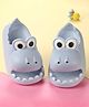 Oh! Pair Slip On Clogs with Crocodile Applique - Blue