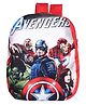 Kuber Industries Marvel Avengers Backpack  2 Compartment Velvet School Bag  School Bag for Kids  Kids School Backpack  Backpack for School  Red Height 14 Inch