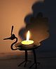 Shree Kala Home Decor The Art of Bastar Tribal's Peacock T Light Candle Holder