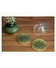 Nakshikathaa Utsav Brass Coaster - Set of 2 (Peacock Green)