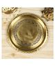 Nakshikathaa Alpana Brass Pooja Thaali - Gold & Antique finish