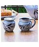 Nakshikathaa Studio pottery sugar pot and milk jug set -Light Blue 200 ml