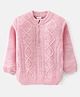 Babyhug Full Sleeves Pullover Sweater Cable Knit Design - Pink